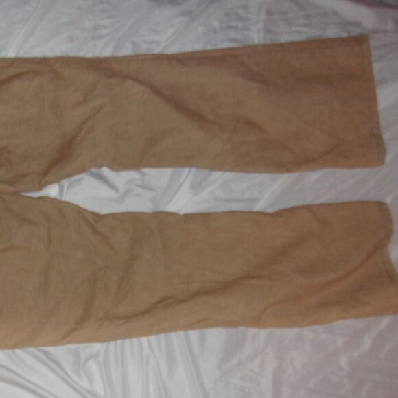 corduroy size 16 womens tan pants casual dress career wear stretch - Picture 6 of 6